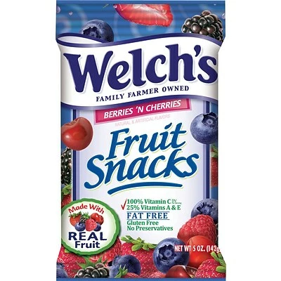 Coupon ๐งจ Welch'sยฎ Fruit Snacks, Berries 'N Cherries, 5 Oz. Bags, 12 Bags/Box ๐ 3 Coupon ๐งจ Welch'sยฎ Fruit Snacks, Berries 'N Cherries, 5 Oz. Bags, 12 Bags/Box ๐