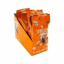 Best Sale 😍 Dried Fruit, Nuts & Trail Mix SKINNY DIPPED ALMONDS Nuts, Dark Chocolate Peanut Butter, 1.5 Oz., 10/Box (EDT00838) 🧨