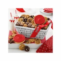 Coupon 🔔 Cookies Mrs. Fields Nibblers Cookie, Brownie Bite And Frosted Cookie Sweet Sampler Basket, Assorted Flavors 🎁