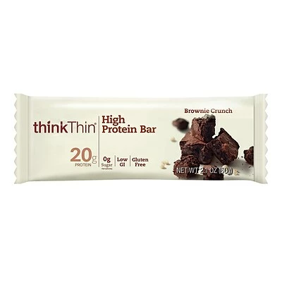 New ❤️ Snack Bars ThinkThin High Protein Bars, Brownie Crunch, 2.1 Oz, 10/Pack (209-02478) 😀 4 New ❤️ Snack Bars ThinkThin High Protein Bars, Brownie Crunch, 2.1 Oz, 10/Pack (209-02478) 😀 - Image 2