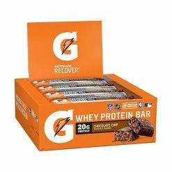 Best deal 👏 Snack Bars Gatorade Recover Chocolate Chip Whey Protein Bar, 2.8 Oz, 12 Count 🎉