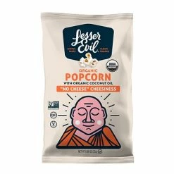 Budget 💯 Lesser Evil Organic Popcorn, No Cheese Cheesiness, .88 Oz., 18/Carton (LSN00862) 🤩