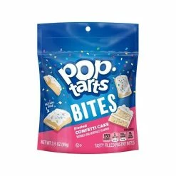 Budget 🤩 Breakfast & Cereal Kellogg's Pop-Tarts Bites, Confetti Cake, 3.5 Oz., 6 Packs/Carton (3800025063) 😀
