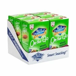 Cheapest 👏 Dried Fruit, Nuts & Trail Mix Blue Diamond Whole Natural Almonds On-The-Go Pouches, 0.63 Oz., 42/Pack (220-00793) 🎁