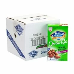 Cheapest 👏 Dried Fruit, Nuts & Trail Mix Blue Diamond Whole Natural Almonds On-The-Go Pouches, 0.63 Oz., 42/Pack (220-00793) 🎁 -Granola Bars Online Shop unnamed file 1165