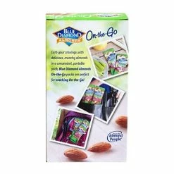 Cheapest 👏 Dried Fruit, Nuts & Trail Mix Blue Diamond Whole Natural Almonds On-The-Go Pouches, 0.63 Oz., 42/Pack (220-00793) 🎁 -Granola Bars Online Shop unnamed file 1167