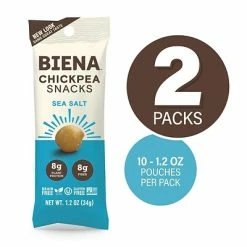 Coupon 💯 Snacks & Granola Bars BIENA Chickpea Snacks Sea Salt, 1.2 Oz, 10 Count, Pack Of 2 (307-00243) 🧨 -Granola Bars Online Shop unnamed file 1172