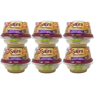 Deals ๐ Snacks Sabra Classic Hummus With Pretzels, 4.56 Oz., 6/Pack (30080) ๐ 3 Deals ๐ Snacks Sabra Classic Hummus With Pretzels, 4.56 Oz., 6/Pack (30080) ๐