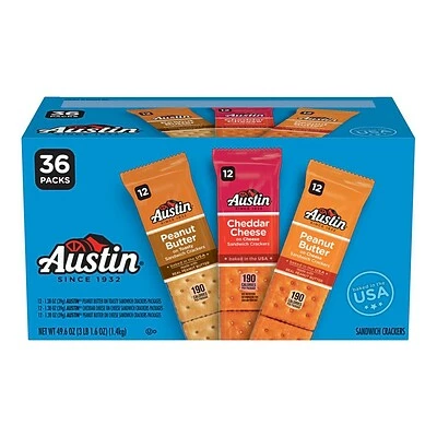 Coupon 👍 Austin Variety Pack Crackers, Assorted Flavors, 1.8 Oz., 36/Box (7978310104) 🌟 3 Coupon 👍 Austin Variety Pack Crackers, Assorted Flavors, 1.8 Oz., 36/Box (7978310104) 🌟