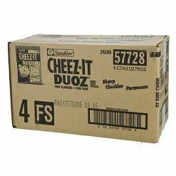 Deals 😀 Crackers Cheez-It Duoz Cheese Cracker, Sharp Cheddar & Parmesan, 4.3 Oz., 6/Carton (KEE57728) 🎉 -Granola Bars Online Shop unnamed file 1253