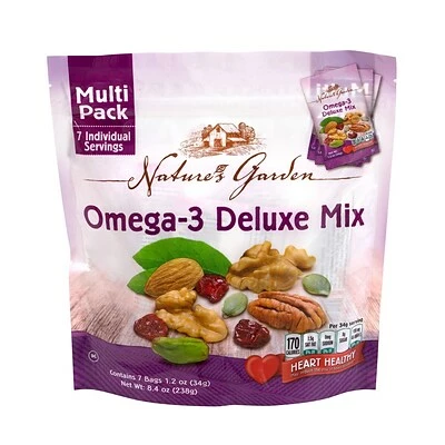 Promo ๐ Dried Fruit, Nuts & Trail Mix Nature's Garden Omega-3 Deluxe Mix, 1.2 Oz., 7 Count/Pack, 6/Pack (7025) ๐ 4 Promo ๐ Dried Fruit, Nuts & Trail Mix Nature's Garden Omega-3 Deluxe Mix, 1.2 Oz., 7 Count/Pack, 6/Pack (7025) ๐ - Image 2