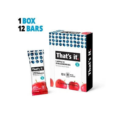 Top 10 ✨ Snacks & Granola Bars Thats It. Fruit Bar, Apple And Blueberries, 1.2 Oz., 12/Pack (1022BL) ❤️ 5 Top 10 ✨ Snacks & Granola Bars Thats It. Fruit Bar, Apple And Blueberries, 1.2 Oz., 12/Pack (1022BL) ❤️ - Image 3