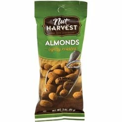 Brand new ⭐ Snacks Nut Harvest Lightly Roasted Almonds, 3 Oz, 8 Pack 🎁