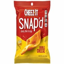 Discount 😀 Cheez-it Snap'd Crackers, Double Cheese, 2.2 Oz., 6/Carton (KEE11422) ⭐