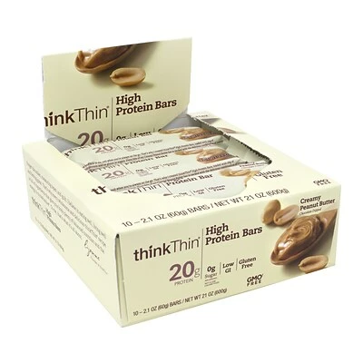 Coupon 🤩 Snack Bars ThinkThin High Protein Bar, Creamy Peanut Butter, 2.1 Oz, 10/Pack (307-00113) 💯 3 Coupon 🤩 Snack Bars ThinkThin High Protein Bar, Creamy Peanut Butter, 2.1 Oz, 10/Pack (307-00113) 💯