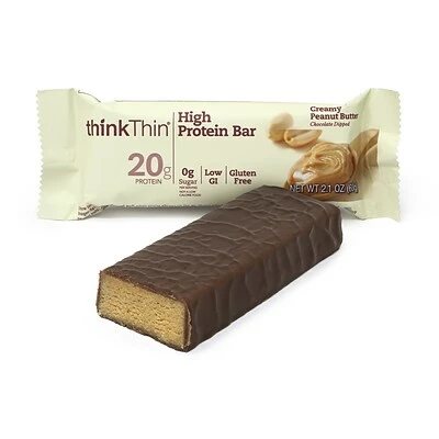 Coupon 🤩 Snack Bars ThinkThin High Protein Bar, Creamy Peanut Butter, 2.1 Oz, 10/Pack (307-00113) 💯 4 Coupon 🤩 Snack Bars ThinkThin High Protein Bar, Creamy Peanut Butter, 2.1 Oz, 10/Pack (307-00113) 💯 - Image 2