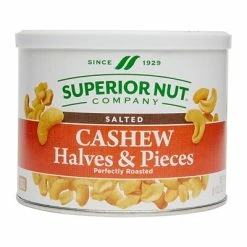 Promo 😀 SUPERIOR NUT COMPANY Dried Fruit, Nuts & Trail Mix Superior Nut Salted Cashew Halves, 8 Oz, 12 Count 😍