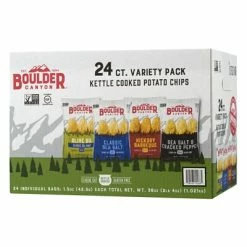 Brand new 👍 Boulder Canyon Chips, Variety, 1.5 Oz., 24/Carton (PBR12283) 🔔