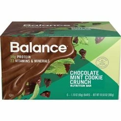 Wholesale ⭐ Snack Bars Balance Protein Bar, Chocolate Mint Cookie Crunch, 1.76 Oz., 6/Box (NRN53785) 💯