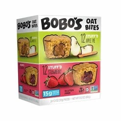 Buy ✨ Snack Bars Bobo's Stuff'D Gluten-Free Oat Bites, Apple Pie/Strawberry, 1.3 Oz., 24/Carton (510) ⭐