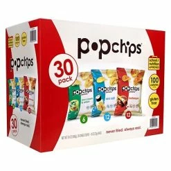 Best deal ✨ Snacks & Granola Bars Popchips Variety Pack 0.8oz 30CT (220-01998) 🔥