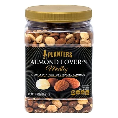 Deals π€© Snacks & Granola Bars Planters Almond Lover's Medley Dry Roasted Unsalted Almonds 37oz β 3 Deals π€© Snacks & Granola Bars Planters Almond Lover's Medley Dry Roasted Unsalted Almonds 37oz β