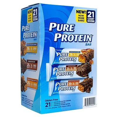 Budget 🥰 Snacks & Granola Bars Pure Protein Bars Variety Pack 1.76oz 21CT ✨ 3 Budget 🥰 Snacks & Granola Bars Pure Protein Bars Variety Pack 1.76oz 21CT ✨