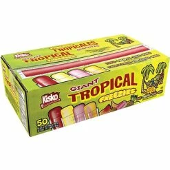 Promo ⌛ Snacks Kisko Giant Tropical Freezies 5.5 Oz, 50 Count ⭐