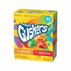 Coupon ✔️ Betty Crocker Fruit Gushers Flavored Snacks, Strawberry Splash/Tropical Flavors, 33.6 Oz., 42 Pouches/Pack (14698) ❤️