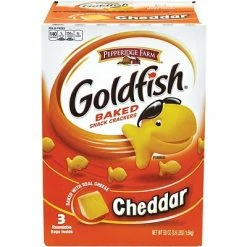 Cheapest ✔️ Pepperidge Farm Goldfish Crackers, Cheddar, 58 Oz., 3 Bags/Box (220-00430) 🥰