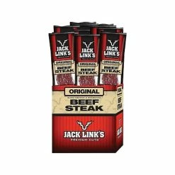 Hot Sale 🔔 Jack Link’s Meat And Jerky Jack Link's Beef Steak, Original, 1 Oz., 12/Box (02027) ✨