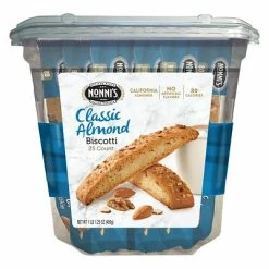 Flash Sale 👍 Nonni's Individually Wrapped Classic Almond Italian Cookies, .69oz Value Pack Of 25 In A 17.5oz Tub (NSD197721) 💯
