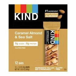 Coupon ⭐ Snack Bars KIND Bar, Caramel Almond & Sea Salt, 1.4 Oz., 12/Box (PHW18533) 🎉