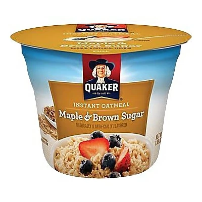 Discount π Breakfast & Cereal Quaker Oatmeal, Maple Brown Sugar, 1.69 Oz., 24/Carton (QUA31971) π 3 Discount π Breakfast & Cereal Quaker Oatmeal, Maple Brown Sugar, 1.69 Oz., 24/Carton (QUA31971) π