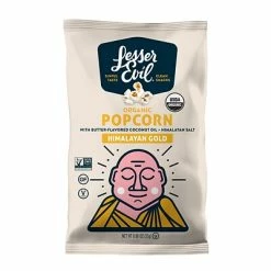 Flash Sale 🥰 Lesser Evil Organic Popcorn, Himalayan Gold, 0.88 Oz., 18/Carton (LSN00692) ⭐