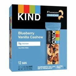 Best deal 💯 Snack Bars KIND Bar, Blueberry Vanilla & Cashew, 1.4 Oz., 12/Box (PHW18039) 🛒 -Granola Bars Online Shop unnamed file 595