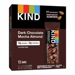 Flash Sale 💯 Snack Bars KIND Bar, Dark Chocolate Mocha Almond, 1.4 Oz., 12/Box (PHW18554) 🔔 -Granola Bars Online Shop unnamed file 616
