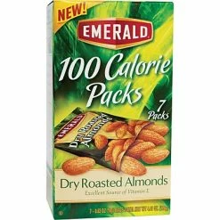 Outlet 😉 Dried Fruit, Nuts & Trail Mix Emerald Dry Roasted Almonds, 100 Calorie Pack, 7/PK 🎁