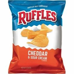 Budget ⭐ Ruffles® Cheddar & Sour Cream Potato Chips; 1.5 Oz. Bags, 64 Bags/Box ⌛