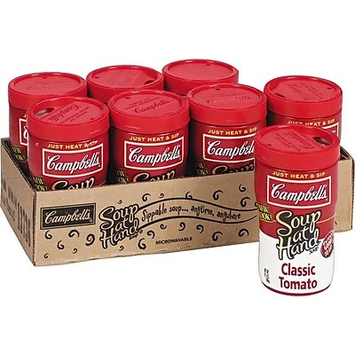 Brand new ⭐ Campbell's Packaged Meals Campbells Classic Tomato Soup At Hand, 10.75 Oz., 8/Carton (K13736) ⭐ 3 Brand new ⭐ Campbell's Packaged Meals Campbells Classic Tomato Soup At Hand, 10.75 Oz., 8/Carton (K13736) ⭐