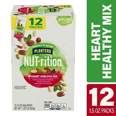 Deals 🌟 Dried Fruit, Nuts & Trail Mix Planters NUT-rition Heart Healthy Mix Nuts, Variety, 1.5 Oz., 12/Pack (220-00496) ❤️ 4 Deals 🌟 Dried Fruit, Nuts & Trail Mix Planters NUT-rition Heart Healthy Mix Nuts, Variety, 1.5 Oz., 12/Pack (220-00496) ❤️ - Image 2