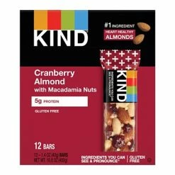 Flash Sale 😉 Snack Bars KIND Bar, Cranberry Almond & Sea Salt, 1.4 Oz., 12/Box (PHW17211) 👏