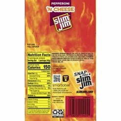 Outlet 😉 Meat And Jerky Slim Jim Pepperoni And Cheese, 1.5 Oz, 18 Count 🥰 -Granola Bars Online Shop unnamed file 855
