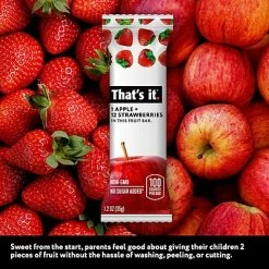 Cheapest 🔔 Thats It. Snacks & Granola Bars THAT'S IT Gluten Free Apple + Strawberry Fruit Bar, 1.2 Oz, 12/Pack (307-00238) 😉 -Granola Bars Online Shop unnamed file 871