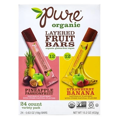 Budget ๐ Snacks & Granola Bars Pure Organic Layered Fruit Bars Variety Pack 0.63oz 24CT ๐ 3 Budget ๐ Snacks & Granola Bars Pure Organic Layered Fruit Bars Variety Pack 0.63oz 24CT ๐