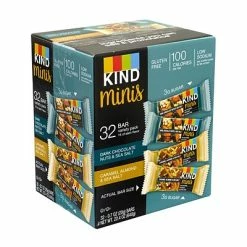 Best reviews of 🌟 Snack Bars KIND Minis Dark Chocolate Nuts & Sea Salt And Caramel Almond & Sea Salt Variety, 0.7 Oz, 32 Count (220-00799) ⌛