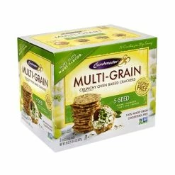Wholesale 😀 CRUNCHMASTER 5-Seed Multi-Grain Crunchy Oven Baked Crackers, 20 Ounce (220-00757) ❤️