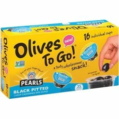 New 🤩 Snacks Pearl's Large Black Pitted Olives To-Go Cup, 16 Count (40223) 🤩 -Granola Bars Online Shop unnamed file 996